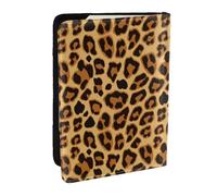 Wykjtwo Piel con Estampado Animal de Leopardo, Funda para Pasaporte Cartera de Viaje de Cuero PU Funda para Pasaporte Fundas para Pasaporte 6,5 Pulgadas