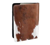 Wykjtwo Piel de Vaca marrón, Funda para Pasaporte Cartera de Viaje de Cuero PU Funda para Pasaporte Fundas para Pasaporte 6,5 Pulgadas