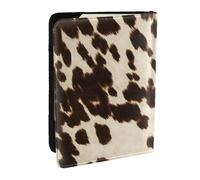 Wykjtwo Piel de Vaca marrón, Funda para Pasaporte Cartera de Viaje de Cuero PU Funda para Pasaporte Fundas para Pasaporte 6,5 Pulgadas