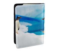 Wykjtwo Pingüino Impreso, Funda para Pasaporte Cartera de Viaje de Cuero PU Funda para Pasaporte Fundas para Pasaporte 6,5 Pulgadas