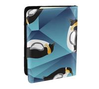 Wykjtwo Pingüino polígono Abstracto, Funda para Pasaporte Cartera de Viaje de Cuero PU Funda para Pasaporte Fundas para Pasaporte 6,5 Pulgadas