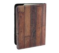 Wykjtwo Piso de Madera, Funda para Pasaporte Cartera de Viaje de Cuero PU Funda para Pasaporte Fundas para Pasaporte 6,5 Pulgadas