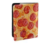 Wykjtwo Pizza de peperoni Modelo 3D, Funda para Pasaporte Cartera de Viaje de Cuero PU Funda para Pasaporte Fundas para Pasaporte 6,5 Pulgadas