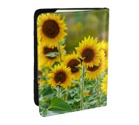 Wykjtwo Planta De Girasol Impresa, Funda para Pasaporte Cartera de Viaje de Cuero PU Funda para Pasaporte Fundas para Pasaporte 6,5 Pulgadas