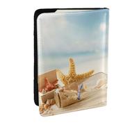 Wykjtwo Playa Junto al mar, Funda para Pasaporte Cartera de Viaje de Cuero PU Funda para Pasaporte Fundas para Pasaporte 6,5 Pulgadas