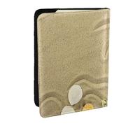 Wykjtwo Playa y Palmeras, Funda para Pasaporte Cartera de Viaje de Cuero PU Funda para Pasaporte Fundas para Pasaporte 6,5 Pulgadas
