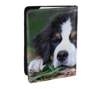 Wykjtwo Precioso Perro de montaña de Berna, Funda para Pasaporte Cartera de Viaje de Cuero PU Funda para Pasaporte Fundas para Pasaporte 6,5 Pulgadas
