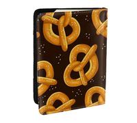 Wykjtwo Pretzels de Dibujos Animados, Funda para Pasaporte Cartera de Viaje de Cuero PU Funda para Pasaporte Fundas para Pasaporte 6,5 Pulgadas