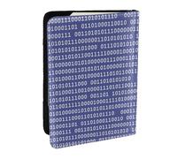Wykjtwo Programador Código De Computadora Binario Púrpura, Funda para Pasaporte Cartera de Viaje de Cuero PU Funda para Pasaporte Fundas para Pasaporte 6,5 Pulgadas