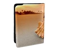 Wykjtwo Puesta De Sol sobre El Mar La Concha, Funda para Pasaporte Cartera de Viaje de Cuero PU Funda para Pasaporte Fundas para Pasaporte 6,5 Pulgadas