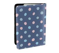 Wykjtwo Puntos De Crayón sobre Fondo Azul Marino, Funda para Pasaporte Cartera de Viaje de Cuero PU Funda para Pasaporte Fundas para Pasaporte 6,5 Pulgadas
