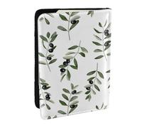 Wykjtwo Rama De Olivo Estilo Acuarela Naturaleza, Funda para Pasaporte Cartera de Viaje de Cuero PU Funda para Pasaporte Fundas para Pasaporte 6,5 Pulgadas