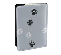Wykjtwo Rastros de Huellas de Patas Cate, Funda para Pasaporte Cartera de Viaje de Cuero PU Funda para Pasaporte Fundas para Pasaporte 6,5 Pulgadas