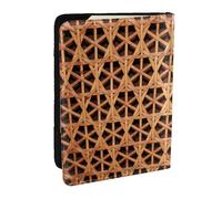 Wykjtwo Rejilla Tejida de Mimbre Impresa., Funda para Pasaporte Cartera de Viaje de Cuero PU Funda para Pasaporte Fundas para Pasaporte 6,5 Pulgadas