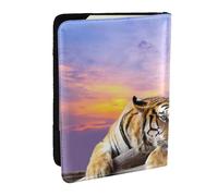 Wykjtwo Relajarse Tigre, Funda para Pasaporte Cartera de Viaje de Cuero PU Funda para Pasaporte Fundas para Pasaporte 6,5 Pulgadas