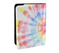 Wykjtwo Remolino en Espiral de Arco Iris Tie Dye, Funda para Pasaporte Cartera de Viaje de Cuero PU Funda para Pasaporte Fundas para Pasaporte 6,5 Pulgadas