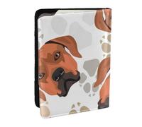 Wykjtwo Ridgeback de Rodesia con Amor, Funda para Pasaporte Cartera de Viaje de Cuero PU Funda para Pasaporte Fundas para Pasaporte 6,5 Pulgadas