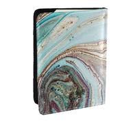 Wykjtwo Roca geoda de ágata arcoíris, Funda para Pasaporte Cartera de Viaje de Cuero PU Funda para Pasaporte Fundas para Pasaporte 6,5 Pulgadas