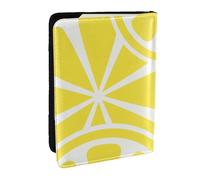 Wykjtwo Rodaja De Limón Amarillo, Funda para Pasaporte Cartera de Viaje de Cuero PU Funda para Pasaporte Fundas para Pasaporte 6,5 Pulgadas