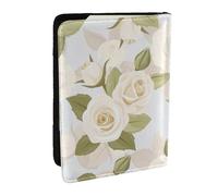 Wykjtwo Rosa Blanca Pintada De Dibujos Animados, Funda para Pasaporte Cartera de Viaje de Cuero PU Funda para Pasaporte Fundas para Pasaporte 6,5 Pulgadas