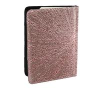 Wykjtwo Rosa Oro Rosa, Funda para Pasaporte Cartera de Viaje de Cuero PU Funda para Pasaporte Fundas para Pasaporte 6,5 Pulgadas