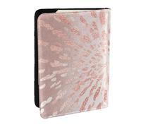 Wykjtwo Rosa Oro Rosa Rubor Trazos Dorados Rayas Brillo, Funda para Pasaporte Cartera de Viaje de Cuero PU Funda para Pasaporte Fundas para Pasaporte 6,5 Pulgadas
