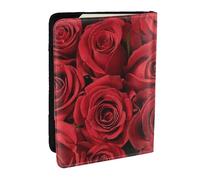 Wykjtwo Rosa roja Impresa., Funda para Pasaporte Cartera de Viaje de Cuero PU Funda para Pasaporte Fundas para Pasaporte 6,5 Pulgadas