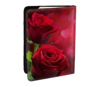 Wykjtwo Rosa roja Impresa., Funda para Pasaporte Cartera de Viaje de Cuero PU Funda para Pasaporte Fundas para Pasaporte 6,5 Pulgadas