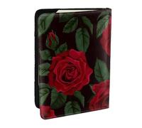 Wykjtwo Rosa roja Impresa., Funda para Pasaporte Cartera de Viaje de Cuero PU Funda para Pasaporte Fundas para Pasaporte 6,5 Pulgadas