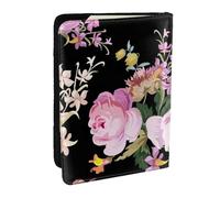 Wykjtwo Rosas Rosadas Vintage En La Naturaleza Rosa, Funda para Pasaporte Cartera de Viaje de Cuero PU Funda para Pasaporte Fundas para Pasaporte 6,5 Pulgadas
