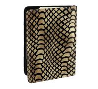 Wykjtwo Safari Africano Negro Oro Pitón Piel Animal Sepia, Funda para Pasaporte Cartera de Viaje de Cuero PU Funda para Pasaporte Fundas para Pasaporte 6,5 Pulgadas