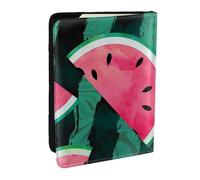 Wykjtwo Sandía De Verano Fresca, Funda para Pasaporte Cartera de Viaje de Cuero PU Funda para Pasaporte Fundas para Pasaporte 6,5 Pulgadas