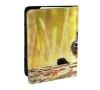Wykjtwo Schnauzer Miniatura Mascotas Perros Negros, Funda para Pasaporte Cartera de Viaje de Cuero PU Funda para Pasaporte Fundas para Pasaporte 6,5 Pulgadas