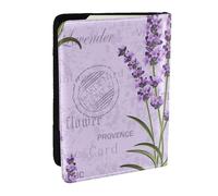 Wykjtwo Sello de Lavanda, Funda para Pasaporte Cartera de Viaje de Cuero PU Funda para Pasaporte Fundas para Pasaporte 6,5 Pulgadas