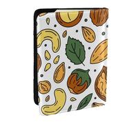 Wykjtwo Semillas de nueces Estilo Doodle, Funda para Pasaporte Cartera de Viaje de Cuero PU Funda para Pasaporte Fundas para Pasaporte 6,5 Pulgadas
