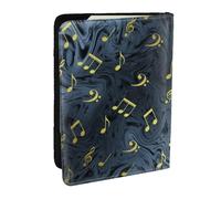 Wykjtwo Signo Musical de música Metal, Funda para Pasaporte Cartera de Viaje de Cuero PU Funda para Pasaporte Fundas para Pasaporte 6,5 Pulgadas