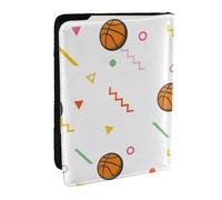 Wykjtwo Silueta de Baloncesto, Funda para Pasaporte Cartera de Viaje de Cuero PU Funda para Pasaporte Fundas para Pasaporte 6,5 Pulgadas