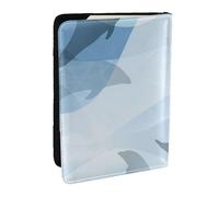 Wykjtwo Silueta de pez delfín, Funda para Pasaporte Cartera de Viaje de Cuero PU Funda para Pasaporte Fundas para Pasaporte 6,5 Pulgadas