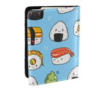 Wykjtwo Sushi y sashimi, Funda para Pasaporte Cartera de Viaje de Cuero PU Funda para Pasaporte Fundas para Pasaporte 6,5 Pulgadas