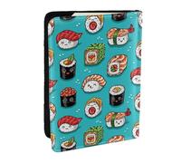 Wykjtwo Sushi y sashimi, Funda para Pasaporte Cartera de Viaje de Cuero PU Funda para Pasaporte Fundas para Pasaporte 6,5 Pulgadas