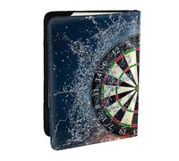 Wykjtwo Tablero de Dardos Impreso, Funda para Pasaporte Cartera de Viaje de Cuero PU Funda para Pasaporte Fundas para Pasaporte 6,5 Pulgadas
