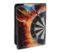 Wykjtwo Tablero de Dardos Impreso, Funda para Pasaporte Cartera de Viaje de Cuero PU Funda para Pasaporte Fundas para Pasaporte 6,5 Pulgadas