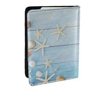 Wykjtwo Tablero Náutico Vintage Estrella De Mar, Funda para Pasaporte Cartera de Viaje de Cuero PU Funda para Pasaporte Fundas para Pasaporte 6,5 Pulgadas