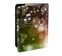 Wykjtwo Tema Musical de Nota Musical, Funda para Pasaporte Cartera de Viaje de Cuero PU Funda para Pasaporte Fundas para Pasaporte 6,5 Pulgadas