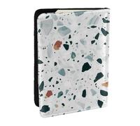 Wykjtwo Terrazo Mármol Pastel, Funda para Pasaporte Cartera de Viaje de Cuero PU Funda para Pasaporte Fundas para Pasaporte 6,5 Pulgadas