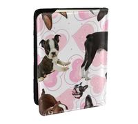 Wykjtwo Terrier de Boston, Funda para Pasaporte Cartera de Viaje de Cuero PU Funda para Pasaporte Fundas para Pasaporte 6,5 Pulgadas