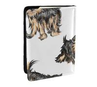 Wykjtwo Terrier de Yorkshire, Funda para Pasaporte Cartera de Viaje de Cuero PU Funda para Pasaporte Fundas para Pasaporte 6,5 Pulgadas