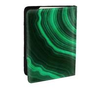 Wykjtwo Textura de malaquita, Funda para Pasaporte Cartera de Viaje de Cuero PU Funda para Pasaporte Fundas para Pasaporte 6,5 Pulgadas