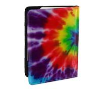 Wykjtwo Tie Dye Colorido Arco Iris, Funda para Pasaporte Cartera de Viaje de Cuero PU Funda para Pasaporte Fundas para Pasaporte 6,5 Pulgadas