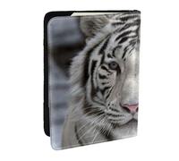 Wykjtwo Tigre Blanco de Invierno, Funda para Pasaporte Cartera de Viaje de Cuero PU Funda para Pasaporte Fundas para Pasaporte 6,5 Pulgadas
